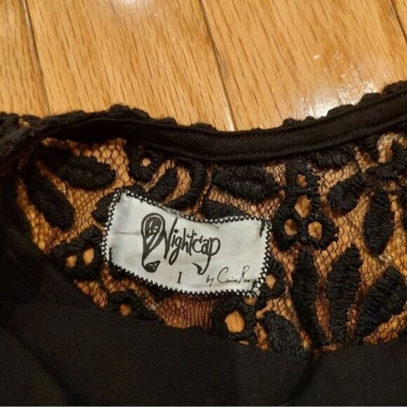 Nightcap x Carisa Rene crochet lace overlay slip shift dress wool blend S - Picture 6 of 10